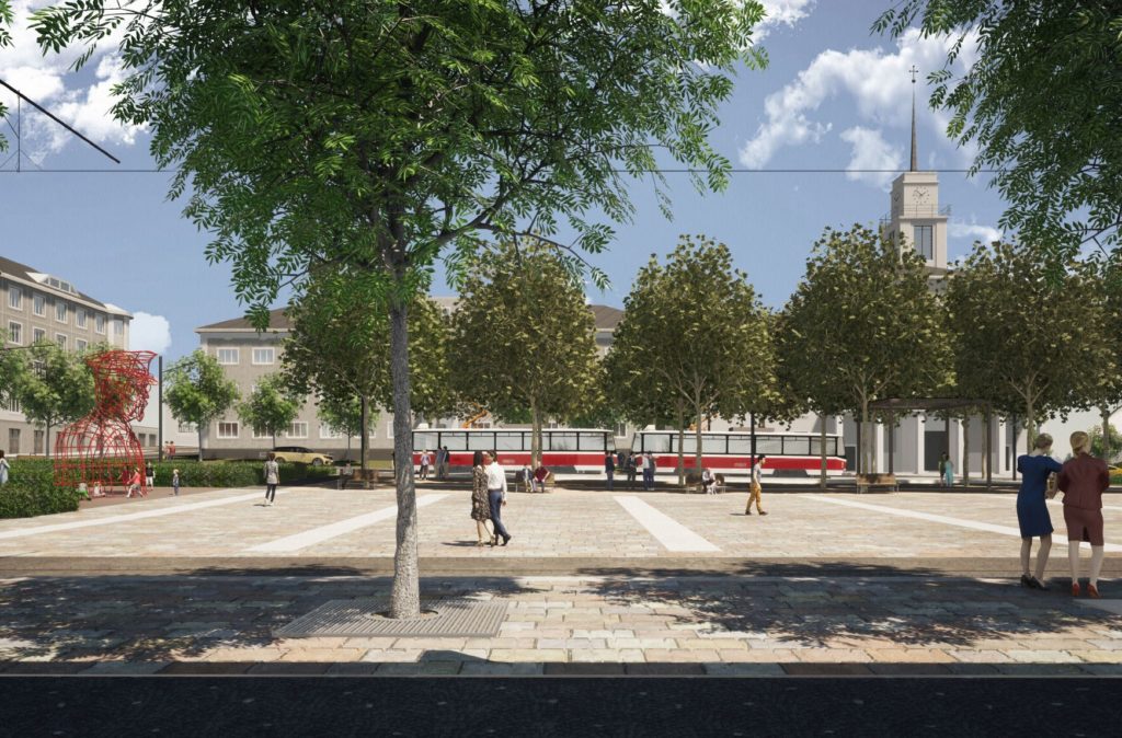 Nové náměstí Míru podle vítězů soutěže zarámují stromořadí i kolonáda