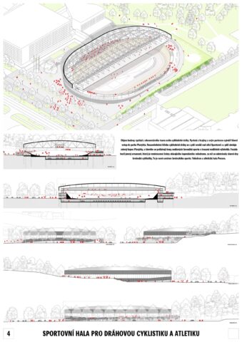 Sportovní hala pro dráhovou cyklistiku a atletiku - Sdružení PRO SHDCA BRNO – Roman Brychta Architekti s.r.o. a AFRY CZ s.r.o.