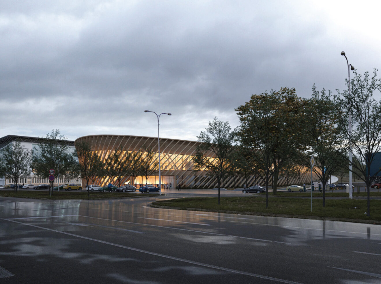 Dřevěný pavilon na pomezí města a parku. Známe vítěze architektonické soutěže o návrh sportovní haly pro cyklisty i atlety na Ponavě