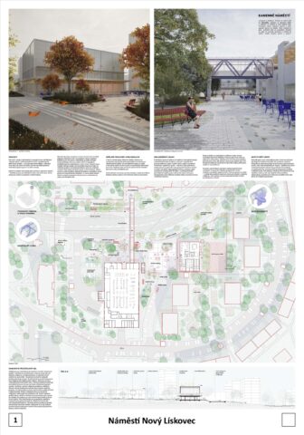 Náměstí Nový Lískovec - Grido, architektura a design, s.r.o., Sebastian Sticzay, MgA. Jakub Herza Matyáš Kytka, Vojtěch Kettner