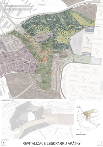 Revitalizace lesoparku Akátky - Ing. Klára Zahradníčková, Ing. arch. Ada Rypl Žabčíková