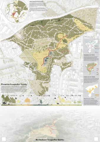 Revitalizace lesoparku Akátky - Lukačovič architekti s.r.o.