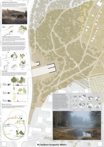 Revitalizace lesoparku Akátky - Lukačovič architekti s.r.o.