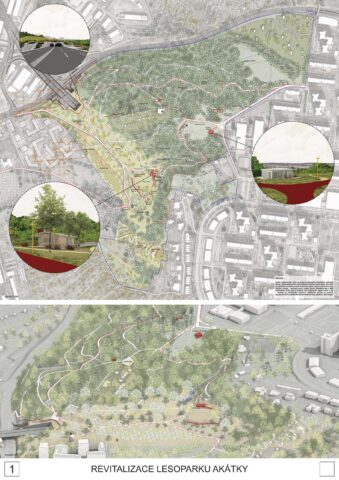 Revitalizace lesoparku Akátky - tamti_architekti s.r.o., Ing. Anna Petříková, Ing. arch. Veronika Lietavová, Vojtěch Kettner, Ing. arch. Oskar Madro