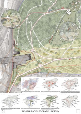 Revitalizace lesoparku Akátky - tamti_architekti s.r.o., Ing. Anna Petříková, Ing. arch. Veronika Lietavová, Vojtěch Kettner, Ing. arch. Oskar Madro