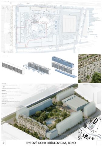 Bytové domy Křídlovická, Brno - studio AEIOU s.r.o.